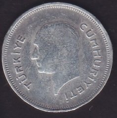 1936 YILI 50 KURUŞ GÜMÜŞ