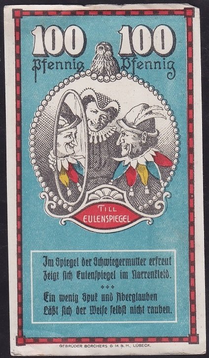 ALMANYA 100 PFENNİNG NOTGELD 1921 ÇİLALTI (TEDAVÜL KATI YOKTUR)