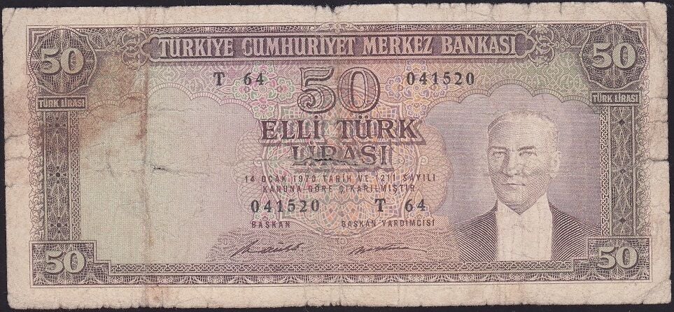 5.Emisyon 7.Tertip 50 Lira T64 041520 Haliyle