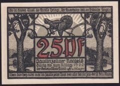 Almanya 25 Pfennig Notgeld 1922 Çil