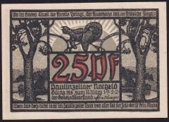 Almanya 25 Pfennig Notgeld 1922 Çil