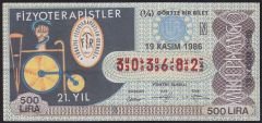 1986 19 Kasım Çeyrek Bilet - N Serisi
