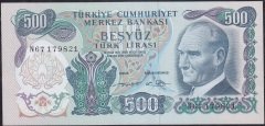 6.Emisyon 2.Tertip 500 Lira N67 179821 Çilaltı