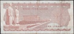 6.Emisyon 3.Tertip 20 Lira F89 232028 Çok Temiz+
