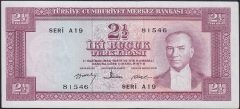5.Emisyon 4.Tertip 2.5 Lira  A19 81546 Çilaltı Çil