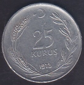 1973 YILI 25 KURUŞ