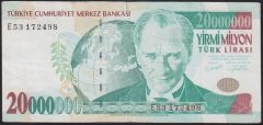 7.EMİSYON 20 000 000 LİRA E53 172498 ÇOK TEMİZ