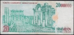 7.EMİSYON 20 000 000 LİRA E53 172498 ÇOK TEMİZ