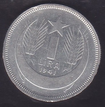 1941 YILI 1 LİRA GÜMÜŞ
