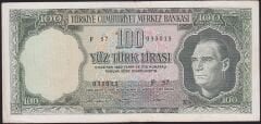 5.Emisyon 6.Tertip 100 Lira F57 033013 Çok Temiz