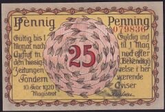 Almanya 25 Pfennig Notgeld 1920 Çil