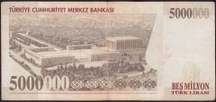 7.Emisyon 5 000 000 Lira H74 550090 Çok Temiz