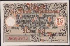 Almanya 75 Pfennig Notgeld 1921 Çil