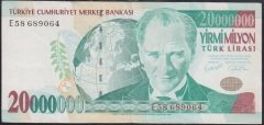 7.EMİSYON 20 000 000 LİRA E58 689064 ÇÇT +