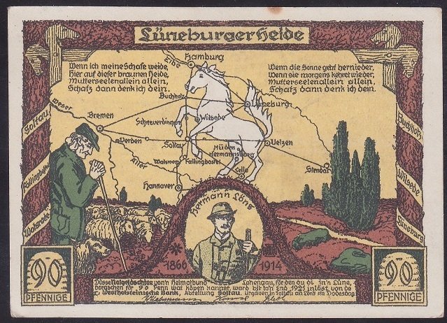 ALMANYA 90 PFENNİNG NOTGELD 1921 ÇİLALTI ÇİL