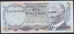 6.Emisyon 2.Tertip 5 Lira K85 470189 Çil