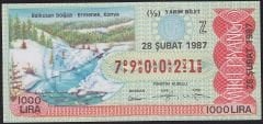 1987 28 Şubat Yarım Bilet - Z Serisi