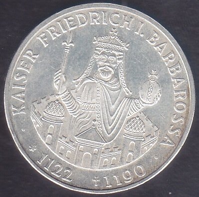 ALMANYA 10 MARK 1990 F ( GÜMÜŞ )