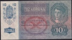 AVUSTURYA MACARİSTAN 10 KORONA 1915 (1919) ÇOK TEMİZ +