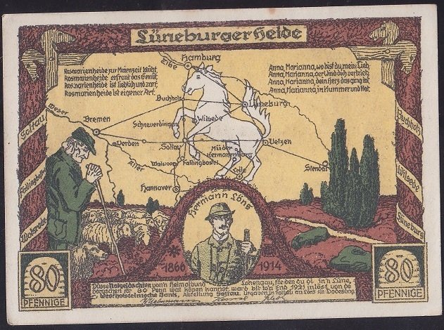 ALMANYA 80 PFENNİNG NOTGELD 1921 ÇİLALTI ÇİL