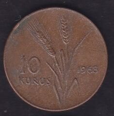 1968 Yılı 10 Kuruş