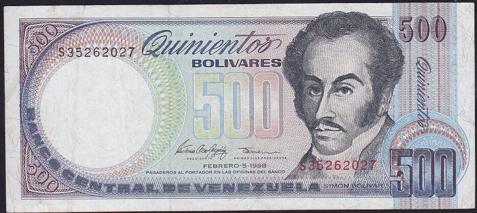 Venezuela 500 Bolivares 1998 Çok Temiz+