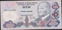 6.Emisyon 2.Tertip 1000 Lira D01 863525 Çok Temiz