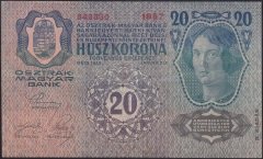 AVUSTURYA MACARİSTAN 20 KRON 1913 ( 1919 ) ÇÇT ÇİLALTI