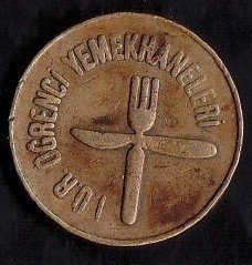 İSTANBUL ÜNİVERSİTESİ  ÖĞRENCİ YEMEK JETONU 18 MM