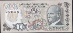 6.EMİSYON 2.TERTİP 100 LİRA G33 115509 ÇİLALTI