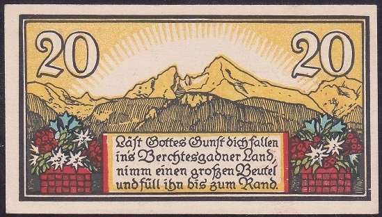 ALMANYA 20 PFENNİNG NOTGELD 1920 ÇİL
