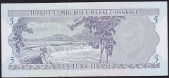 6.Emisyon 2.Tertip 5 Lira K75 318072 Ççt Çilaltı