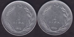 1973 Yılı 1 Lira (Ters Düz Takım)