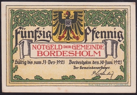 ALMANYA 50 PFENNİNG NOTGELD 1921 ÇİL