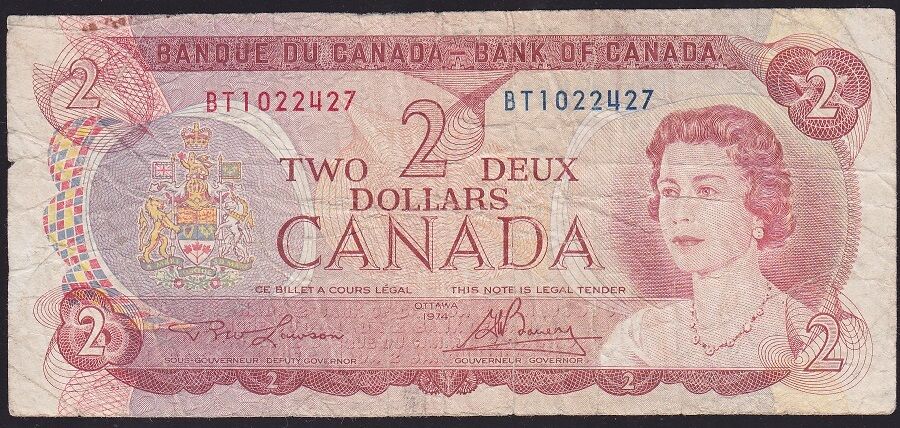 Kanada 2 Dolar 1974 Temiz Pick 86a