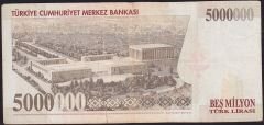 7.Emisyon 5 000 000 Lira H62 835782 Temiz