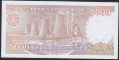 7.EMİSYON 4.TERTİP 5000 LİRA H64 776222 ÇİLALTI ÇİL