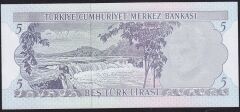 6.Emisyon 2.Tertip 5 Lira K72 438601 Çil