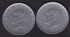 1971 Yılı 1 Lira (Ters Düz Takım)