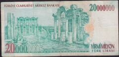 7.Emisyon 20000000 Lira A22 627713 Çok Temiz