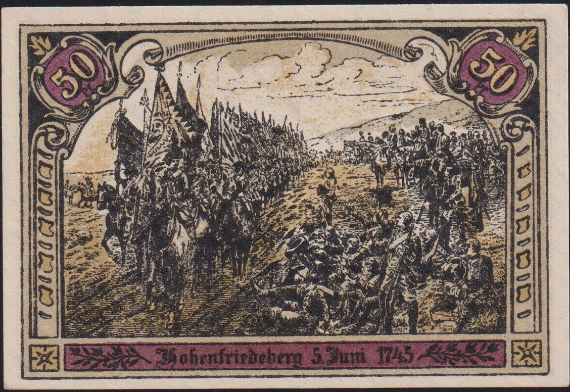 Almanya 50 Pfennig Notgeld 1921 Çil Filigranlı