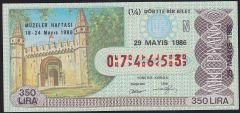 1986 29 Mayıs Çeyrek Bilet - N Serisi