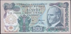 6.Emisyon 2.Tertip 500 Lira N26 268891 Çilaltı
