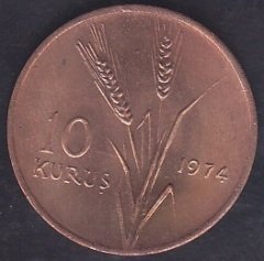 1974 YILI 10 KURUŞ ÇİLALTI ÇİL