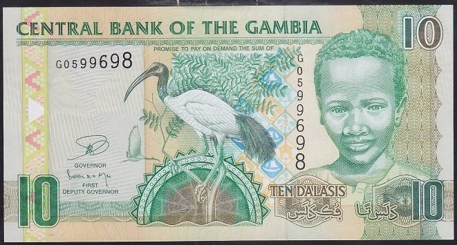 Gambia 10 Dalasis 2006 - 2013 Çil Pick 26c