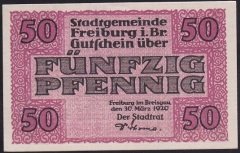 ALMANYA 50 PFENNİNG NOTGELD 1920 ÇİL