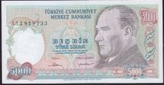 7.Emisyon 1.Tertip 5000 Lira A54 819233 Çil