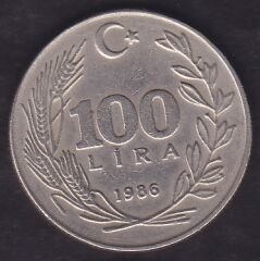 1986 Yılı 100 Lira