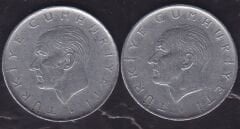 1969 Yılı 1 Lira (Ters Düz Takım)