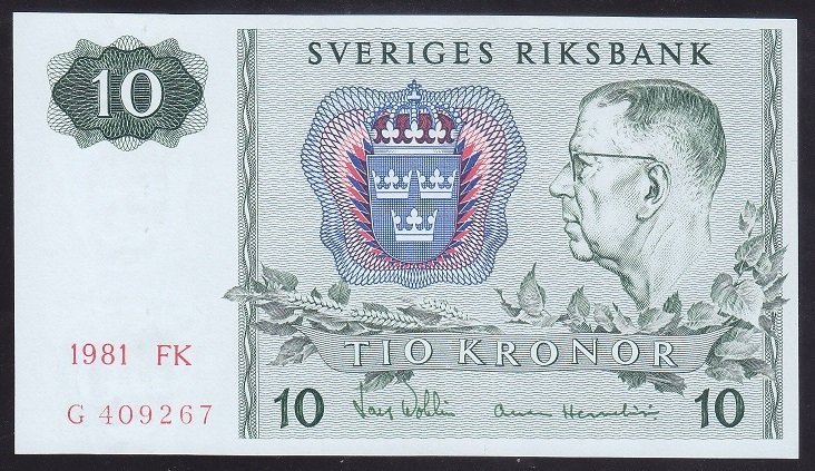 ISVEÇ 10 KRON 1981 ÇİL